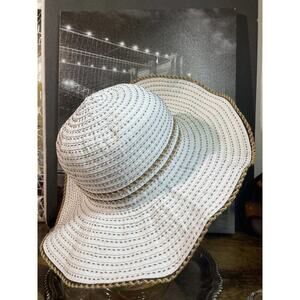 Nordstrom White Sun‎ Hat Patterned Floppy Hat